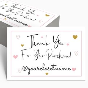 Thank You Cards (50) with Personalization 4”x6”